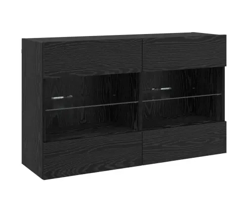 Tv Sieninė Spintelė Juodas Ąžuolas 98,5 X 30 X 60,5 Cm