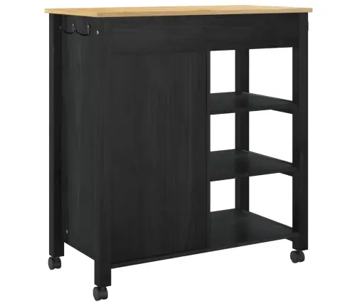 Virtuves Ratiņš Melna Vidaxl