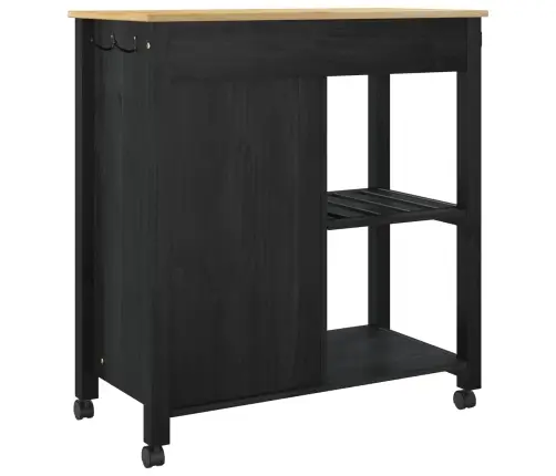 Virtuvės Vežimėlis Paprastas Juoda