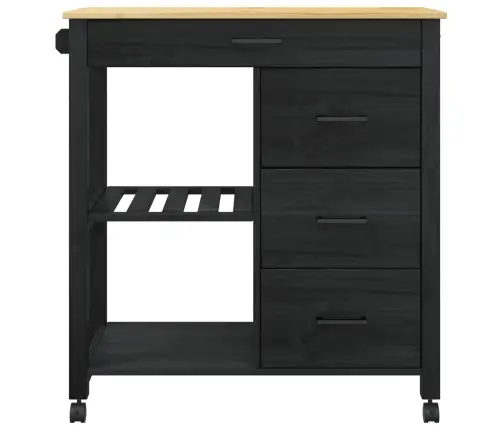 Virtuvės Vežimėlis Paprastas Juoda