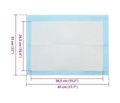 Dzīvnieku Apmācības Paklājs Vienkrāsains 50 Pcs 45 X 33 Cm Vidaxl