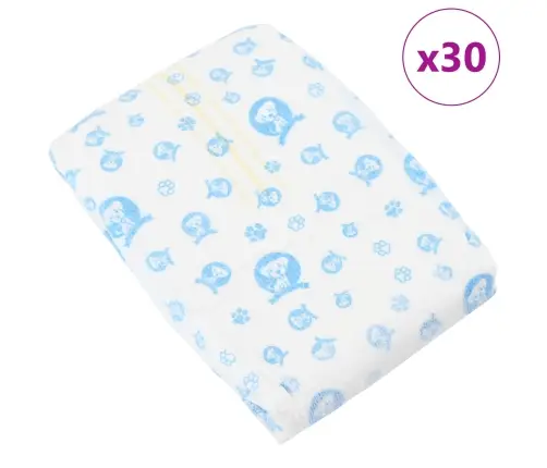 Izmantojams Vīriešu Suņu Autiņš 30 Pcs Balts L Vidaxl