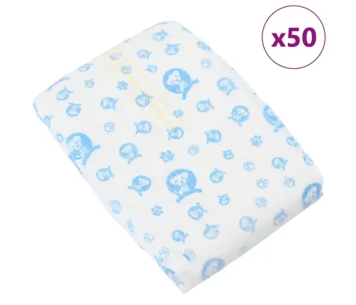 Izmantojams Vīriešu Suņu Autiņš 50 Pcs Balts Xl Vidaxl