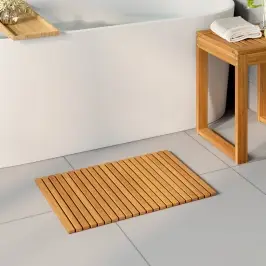 Vannas Paklājs Vienkrāsains Brūna 60 X 40 Cm Koka Vidaxl