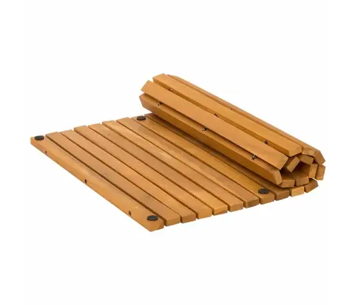 Vannas Paklājs Vienkrāsains Brūna 60 X 40 Cm Koka Vidaxl