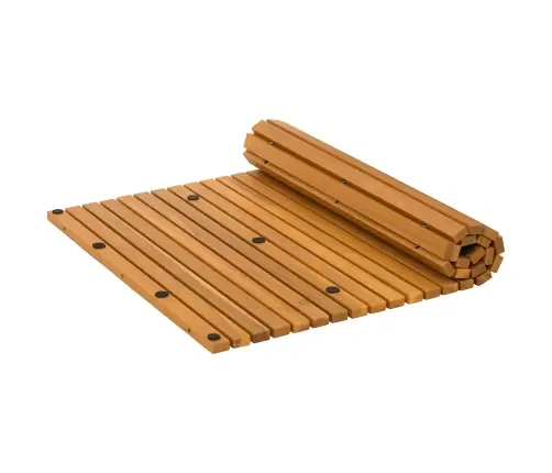 Vannas Paklājs Vienkrāsains Brūna 80 X 50 Cm Koka Vidaxl