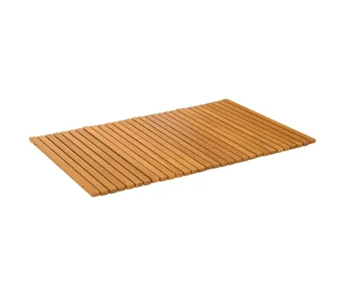 Vannas Paklājs Vienkrāsains Brūna 80 X 50 Cm Koka Vidaxl