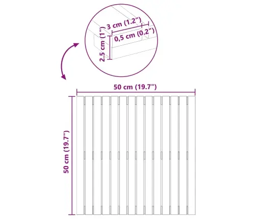 Badematte Paprastas Ruda 50 X 50 Cm Medis
