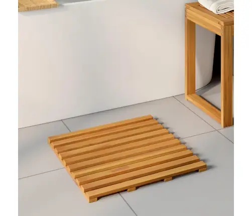 Vannas Paklājs Vienkrāsains Brūna 100 X 53 Cm Koka Vidaxl