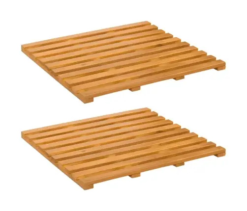 Vannas Paklājs Vienkrāsains Brūna 100 X 53 Cm Koka Vidaxl