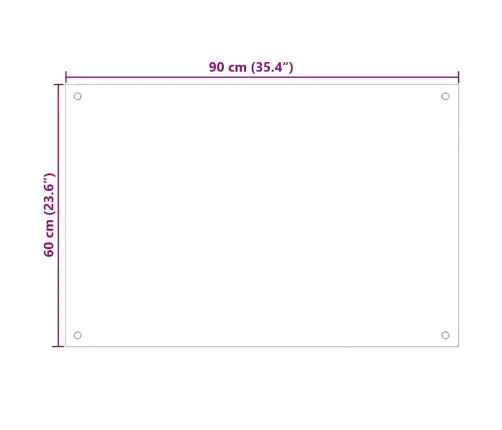 Virtuves Aizsargpanelis 2 Pcs Balts 90 X 60 Cm Rūdīts Stikls Vidaxl