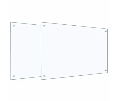 Virtuves Aizsargpanelis 2 Pcs Caurspīdīgs 90 X 60 Cm Vidaxl