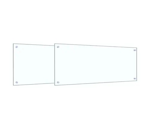 Virtuves Aizsargpanelis 2 Pcs Caurspīdīgs 100 X 40 Cm Vidaxl
