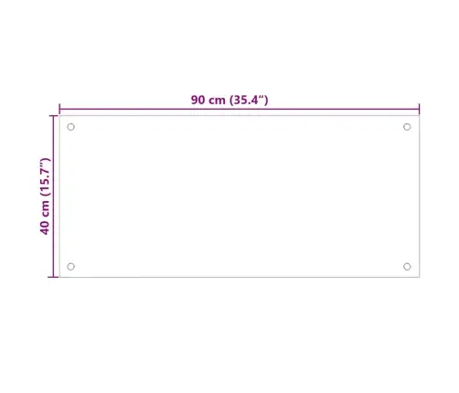 Kögi Splashback 2 Pcs Must 90 X 40 Cm Karastatud Klaas