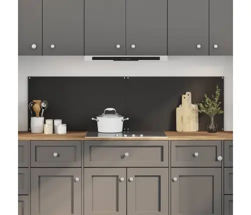 Virtuvės Užpakalinė Plokštė 2 Pcs Juoda 90 X 50 Cm