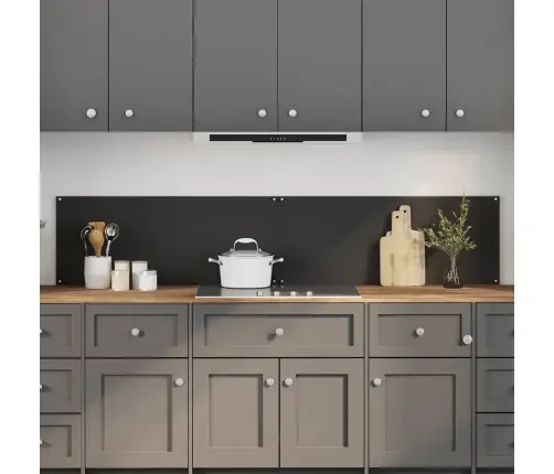 Kögi Splashback 2 Pcs Must 100 X 40 Cm Karastatud Klaas