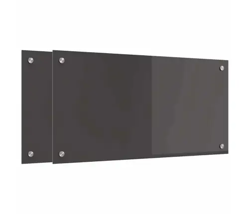 Virtuvės Užpakalinė Plokštė 2 Pcs Tamsiai Pilka 80 X 40 Cm