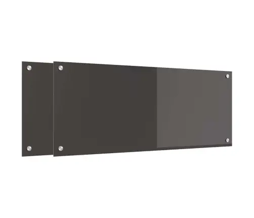 Virtuves Aizsargpanelis 2 Pcs Tumši Pelēks 100 X 40 Cm Vidaxl