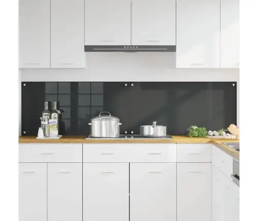 Virtuves Aizsargpanelis 2 Pcs Tumši Pelēks 100 X 50 Cm Vidaxl