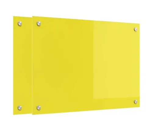 Virtuvės Užpakalinė Plokštė 2 Pcs Geltona 70 X 50 Cm