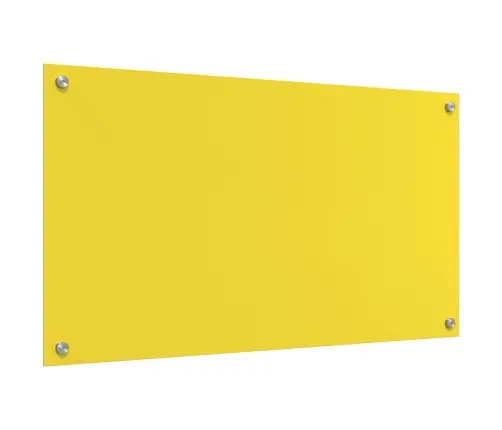 Virtuves Aizsargpanelis 2 Pcs Dzeltena 90 X 50 Cm Rūdīts Stikls Vidaxl