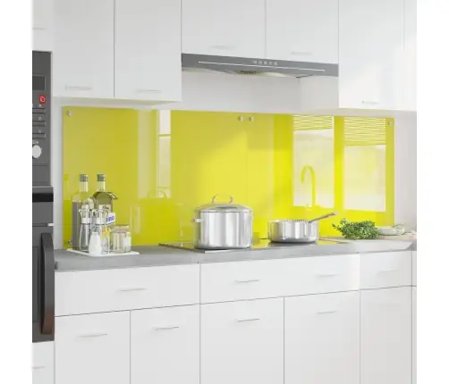 Virtuvės Užpakalinė Plokštė 2 Pcs Geltona 90 X 60 Cm