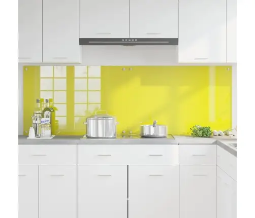 Virtuvės Užpakalinė Plokštė 2 Pcs Geltona 90 X 60 Cm