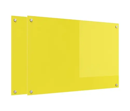 Virtuvės Užpakalinė Plokštė 2 Pcs Geltona 90 X 60 Cm