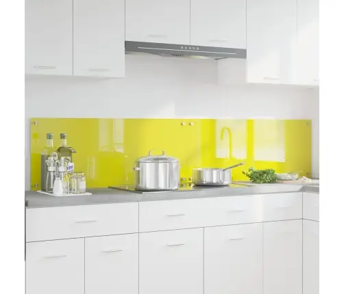 Virtuves Aizsargpanelis 2 Pcs Dzeltena 100 X 40 Cm Vidaxl