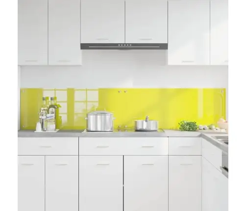 Virtuves Aizsargpanelis 2 Pcs Dzeltena 100 X 40 Cm Vidaxl