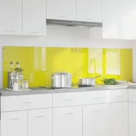 Virtuvės Užpakalinė Plokštė 2 Pcs Geltona 100 X 50 Cm