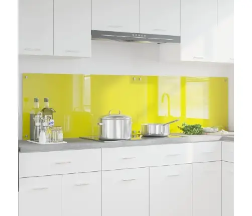 Virtuvės Užpakalinė Plokštė 2 Pcs Geltona 100 X 50 Cm