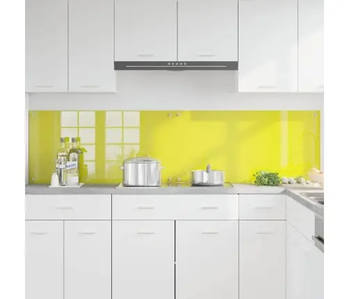 Virtuvės Užpakalinė Plokštė 2 Pcs Geltona 100 X 50 Cm