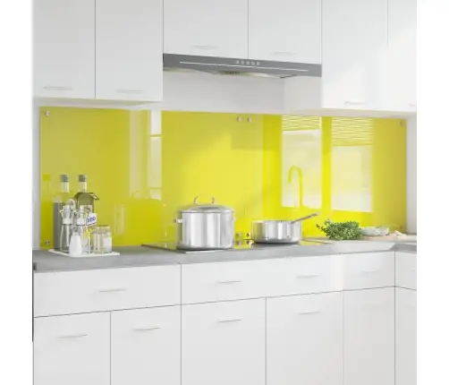 Kögi Splashback 2 Pcs Kollane 100 X 60 Cm Karastatud Klaas