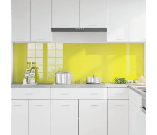 Kögi Splashback 2 Pcs Kollane 100 X 60 Cm Karastatud Klaas