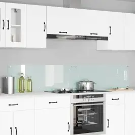 Virtuves Aizsargpanelis 2 Pcs Balts 110 X 40 Cm Rūdīts Stikls Vidaxl