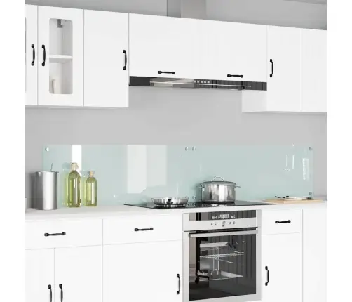 Virtuves Aizsargpanelis 2 Pcs Balts 110 X 40 Cm Rūdīts Stikls Vidaxl
