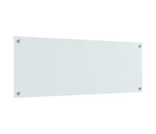 Virtuves Aizsargpanelis 2 Pcs Balts 110 X 40 Cm Rūdīts Stikls Vidaxl