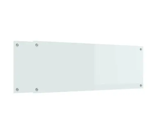 Virtuves Aizsargpanelis 2 Pcs Balts 110 X 40 Cm Rūdīts Stikls Vidaxl