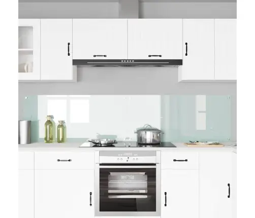 Virtuves Aizsargpanelis 2 Pcs Balts 110 X 50 Cm Rūdīts Stikls Vidaxl