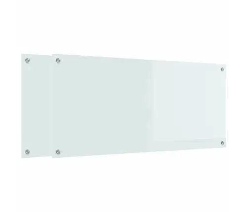 Virtuves Aizsargpanelis 2 Pcs Balts 110 X 50 Cm Rūdīts Stikls Vidaxl