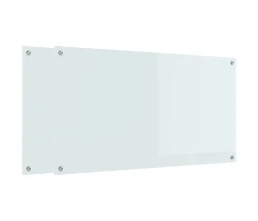 Virtuves Aizsargpanelis 2 Pcs Balts 110 X 60 Cm Rūdīts Stikls Vidaxl