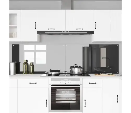 Virtuves Aizsargpanelis 2 Pcs Tumši Pelēks 110 X 60 Cm Vidaxl