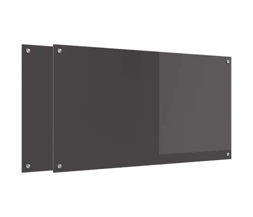Virtuves Aizsargpanelis 2 Pcs Tumši Pelēks 110 X 60 Cm Vidaxl