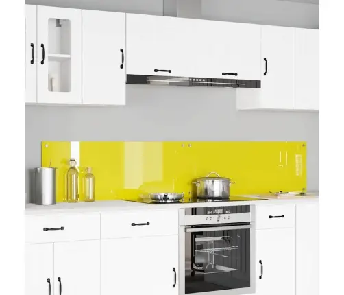 Virtuves Aizsargpanelis 2 Pcs Dzeltena 110 X 40 Cm Vidaxl