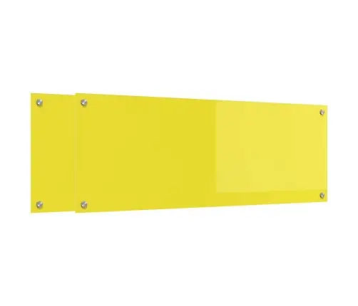 Virtuves Aizsargpanelis 2 Pcs Dzeltena 110 X 40 Cm Vidaxl