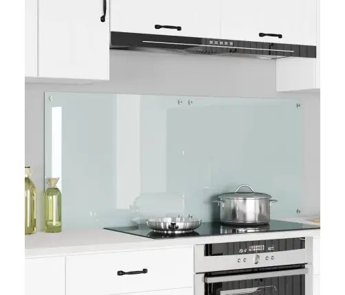 Virtuves Aizsargpanelis Balts 70 X 60 X 0.8 Cm Rūdīts Stikls Vidaxl