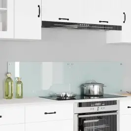Virtuves Aizsargpanelis Balts 80 X 40 Cm Rūdīts Stikls Vidaxl