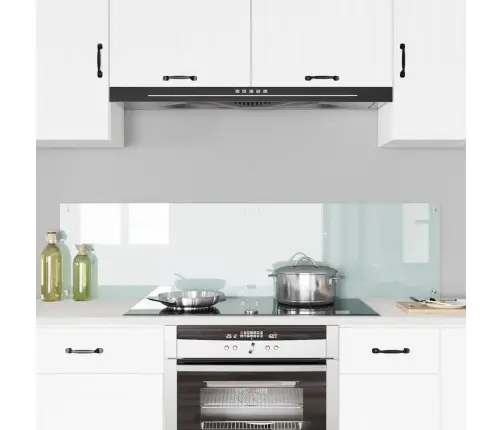 Virtuves Aizsargpanelis Balts 80 X 40 X 0.8 Cm Rūdīts Stikls Vidaxl