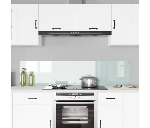Virtuves Aizsargpanelis Balts 90 X 40 X 0.8 Cm Rūdīts Stikls Vidaxl